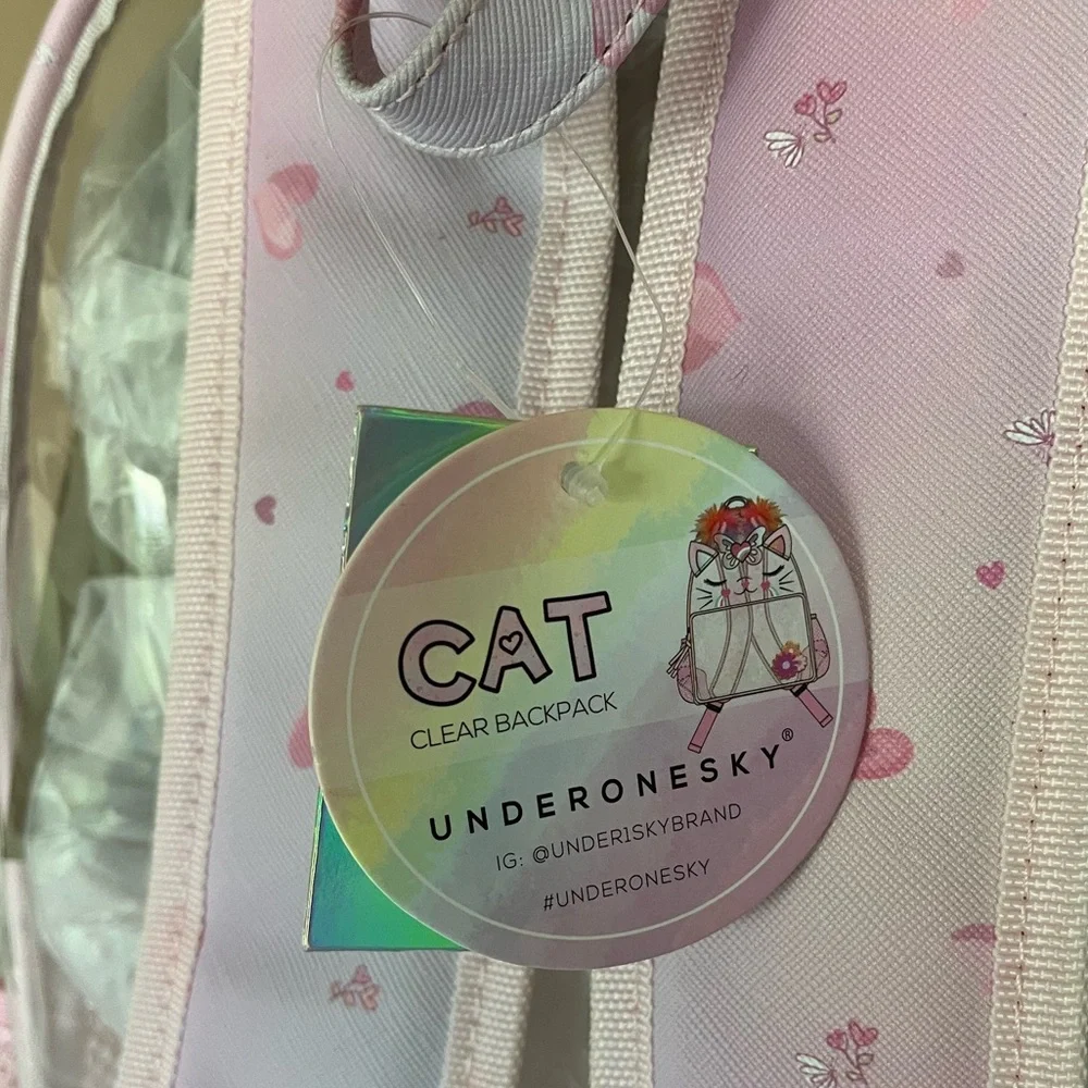 {Under One Sky} Cat Clear Backpack - NWT